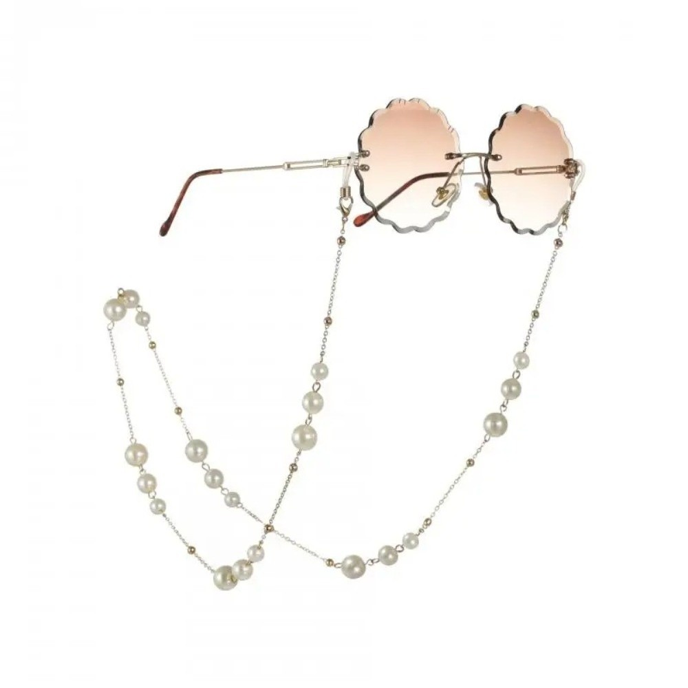 Trendy Pearl Beaded Sunglass C - Mask Lanyard Adjustable review and price