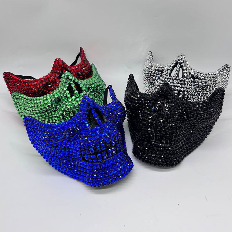 Rhinestone Half Skull Mask for - Respirator Half Face review and price