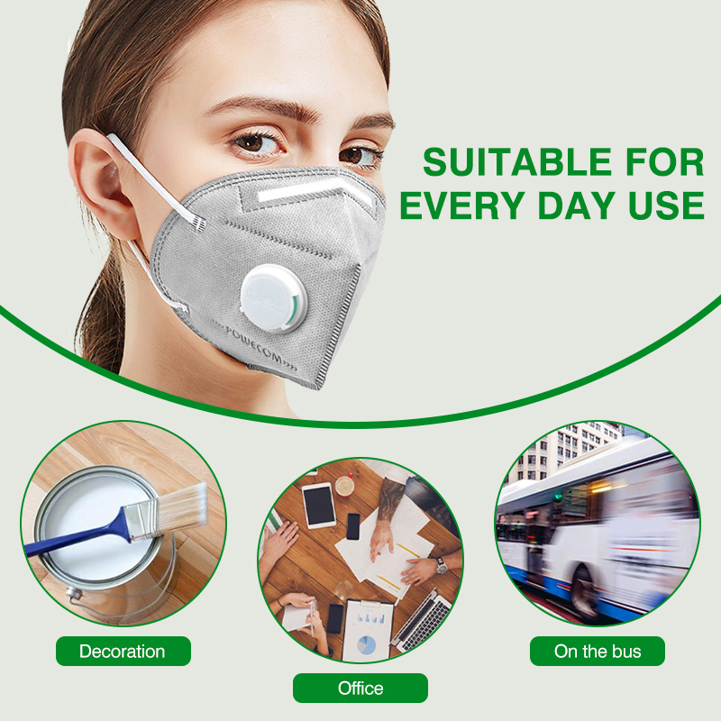 POWECOM KN95 Masks Activated C - Cloth Face Mask Washable review and price
