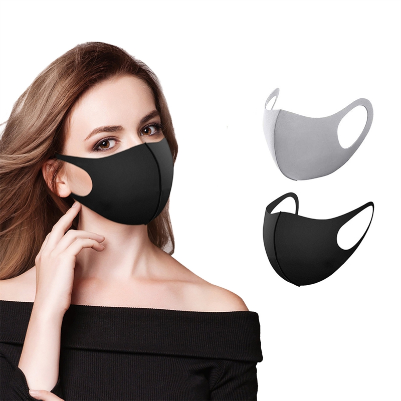 5/10PCS Fashion Solid Earloop  - Cloth Face Mask Washable review and price