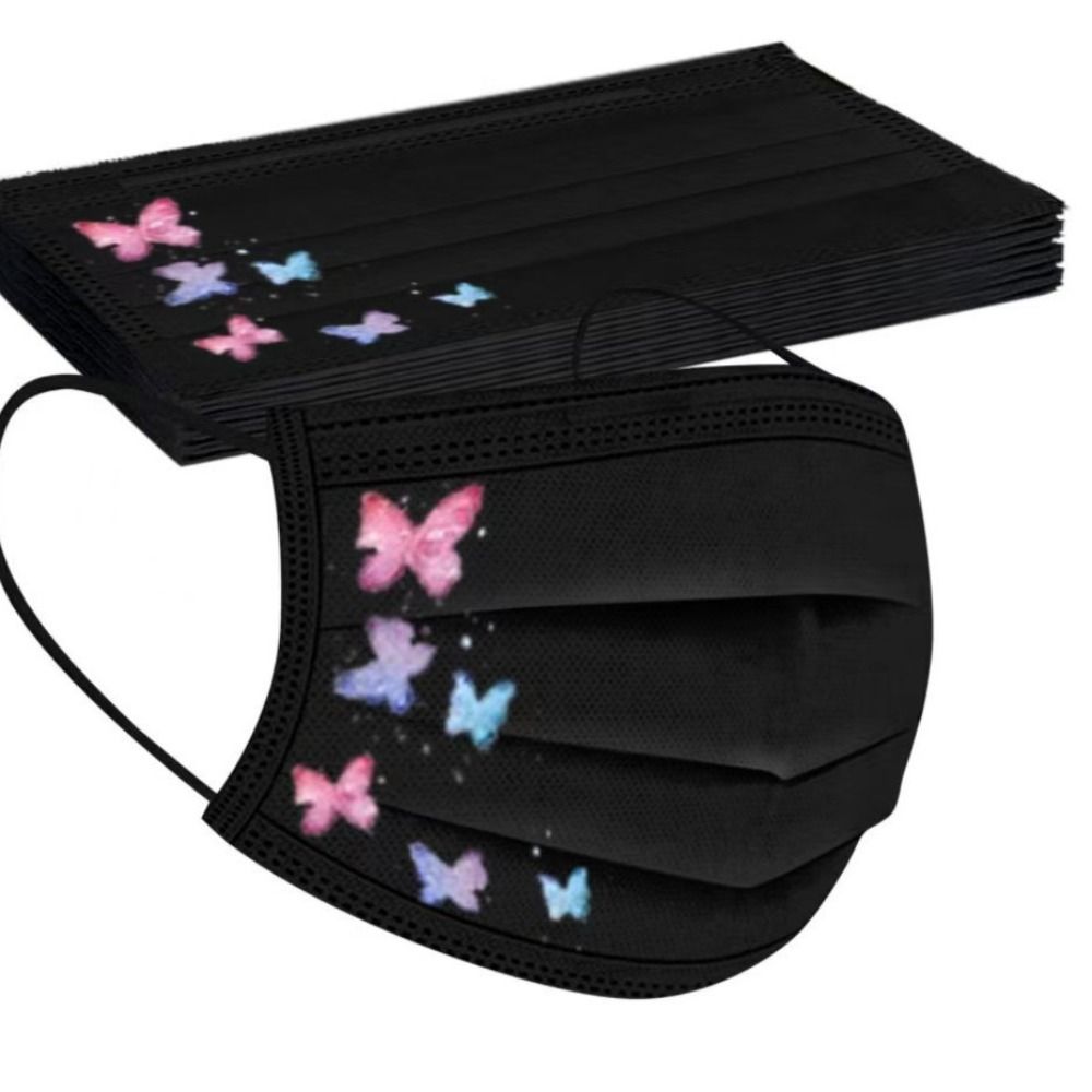 10pcs Colorful Butterfly Print - Cloth Face Mask Washable review and price