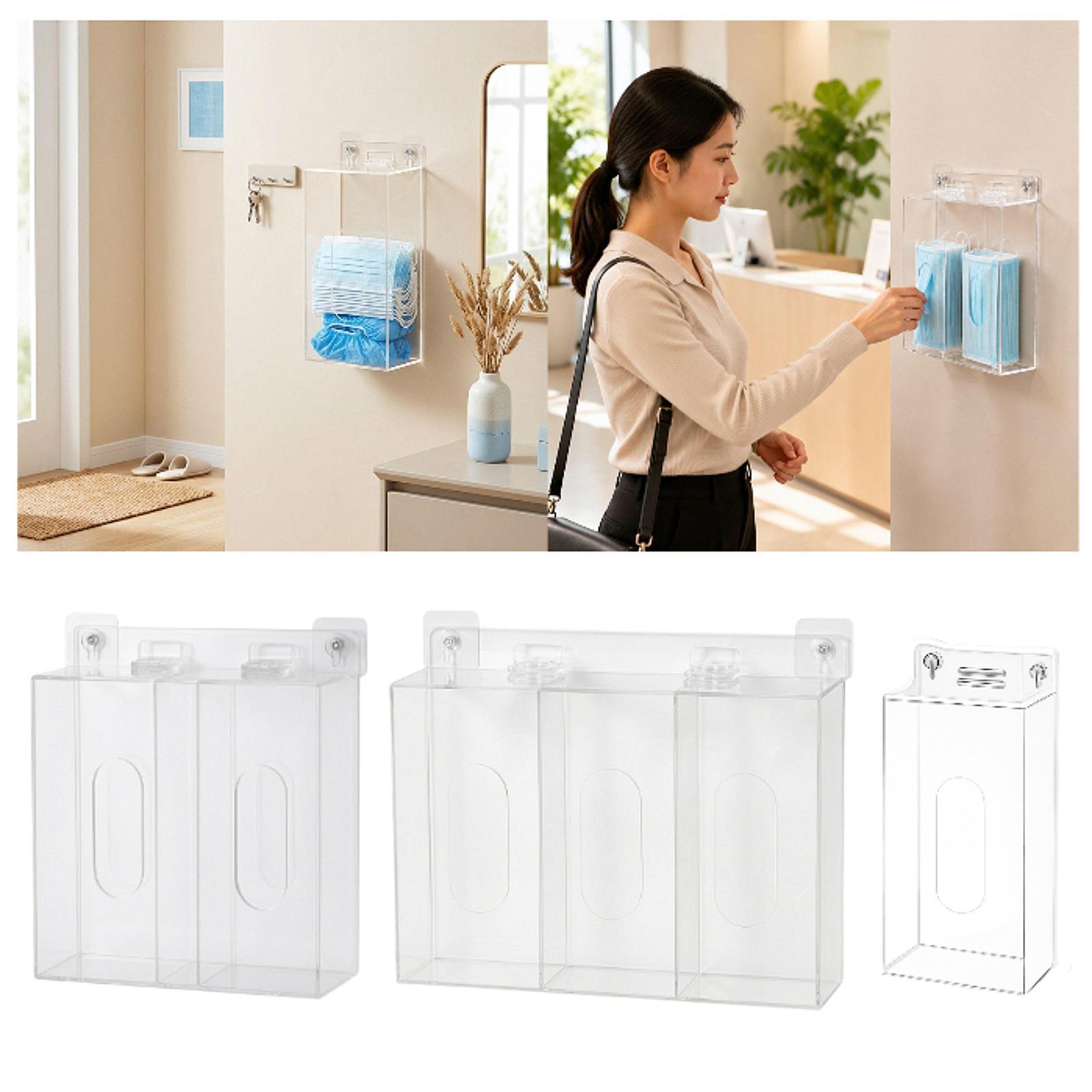 Acrylic Glove Box Holder Wall  - Face Mask Storage Box review and price